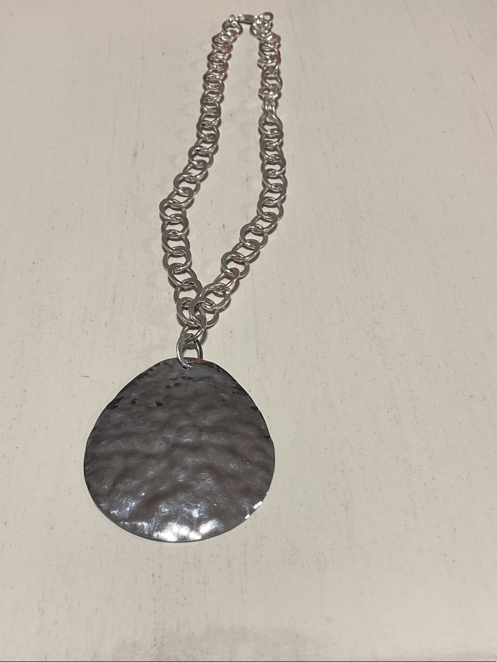 Silpada Silver Hammered Disc Necklace
